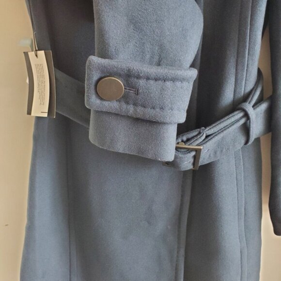 NWT Babaton Blue Grey Bromley Wool Coat Size Small - Picture 7 of 16